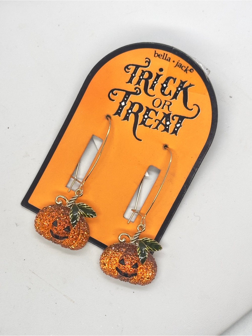 Bella & Jack Jack O Lantern Earrings NWT Dangle Drop Halloween Fall